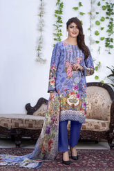 Auburn - Salwa - Digital Printed & Embroidered Karandi